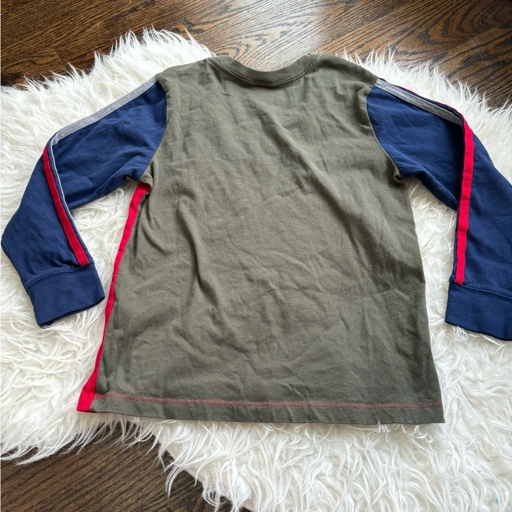 Hanna Andersson boys colorblock long sleeve tee size 6-7 - Picture 2 of 10
